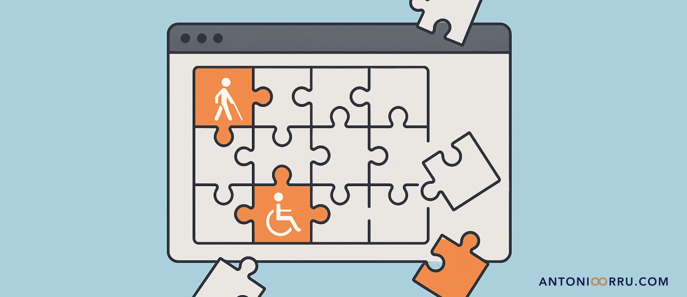 L'immagine mostra un infografica raffigurante delle iconografie che descrivono disabilità e tecnologie assistive